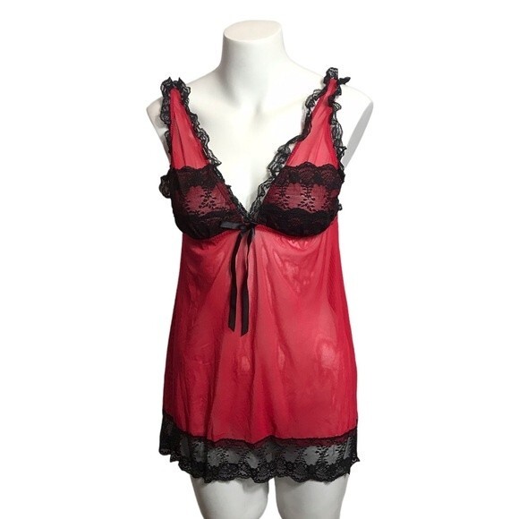 Marilyn Monroe Lingerie medium red and black - Picture 1 of 6